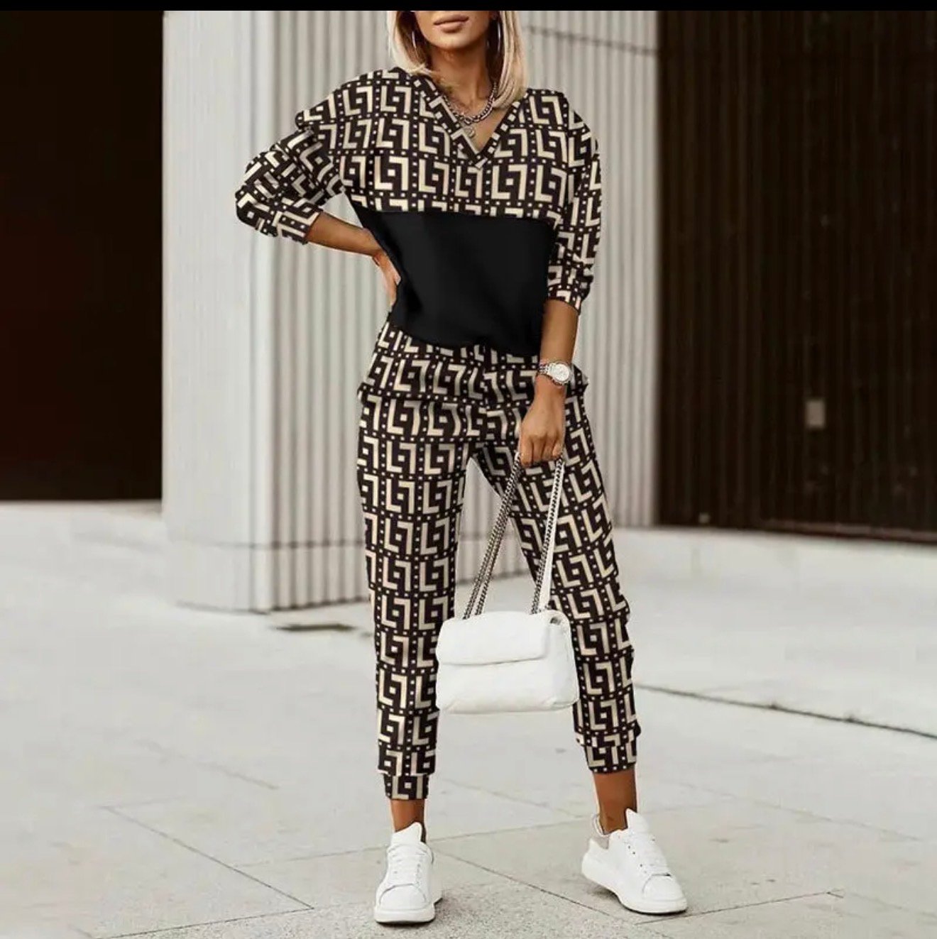 Conjunto estampado geométrico - Imagen 2