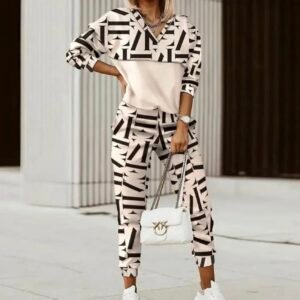 Conjunto estampado geométrico