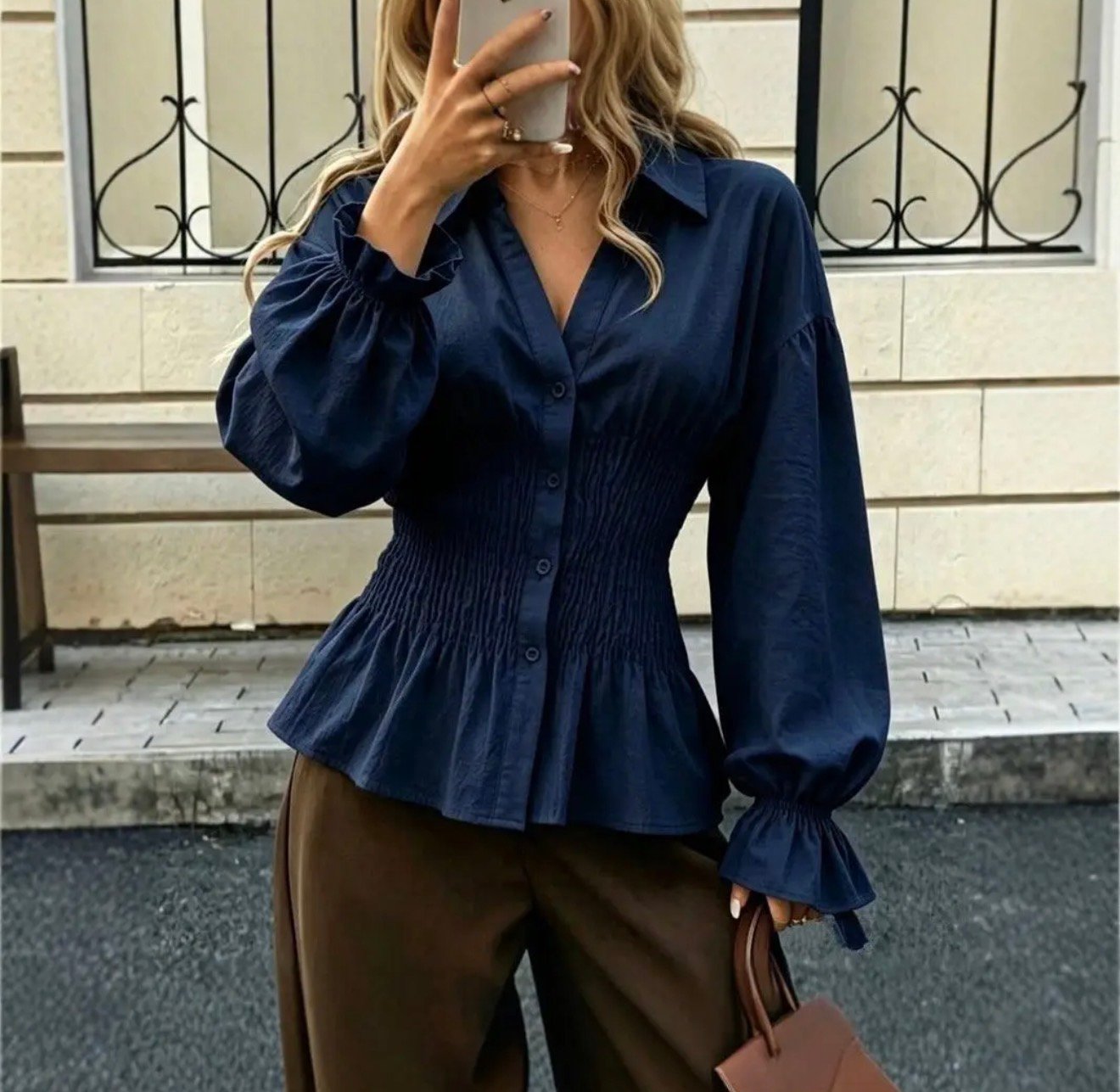 Blusa fruncida - Imagen 4