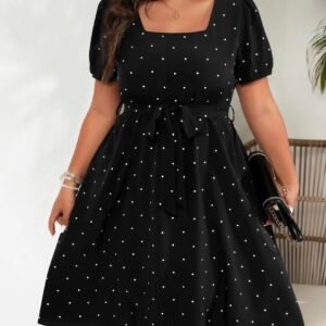 Vestido midi lunares