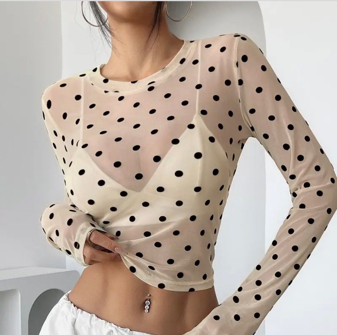 Top malla transparente